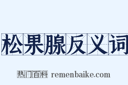 松果腺反义词是什么意思的图片